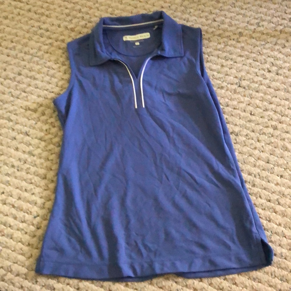 Perriwinkle tank top golf shirt